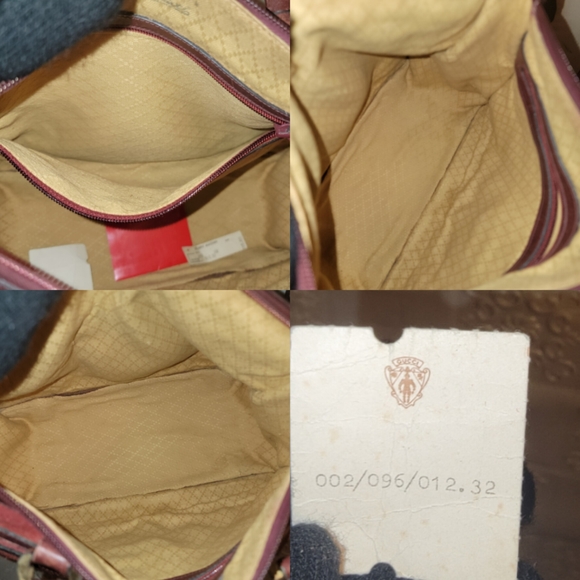 Gucci Burgundy Suede Leather Vintage Sherry Web Satchel Handbag  Authentic - Picture 13 of 16